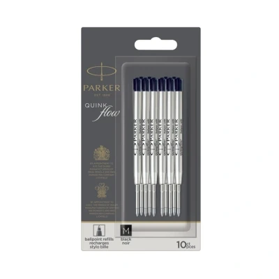 Afbeelding van Balpenvulling Parker Quinkflow zwart 0.7mm blister à 10 stuks