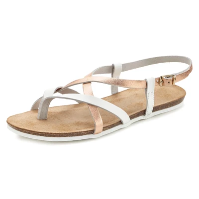 Afbeelding van VIVANCE Teenslipper rose goud / wit