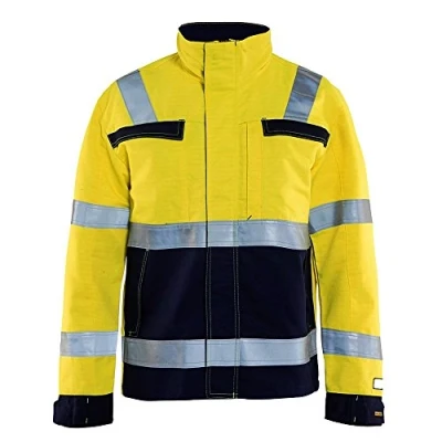 Afbeelding van Blåkläder 4087 1514 Multinorm jas Geel/Marineblauw maat 4XL