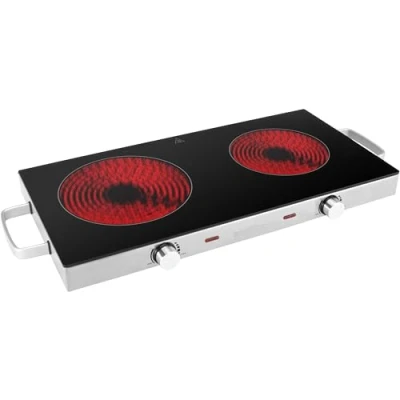 Afbeelding van ProfiCook DKP 1211 dubbele kookplaat infrarood RVS