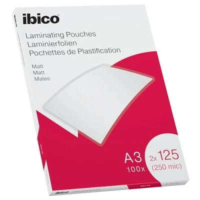 Afbeelding van Ibico Lamineerhoezen voor A3 Documenten 2 x 125 Micron 100 stuks Mat