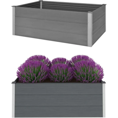 Afbeelding van Plantenbak verhoogd 150x100x54 cm HKC grijs