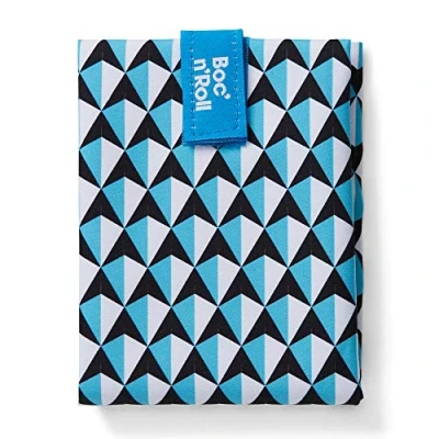 Afbeelding van Roll&#039;eat Broodzak Boc and Roll Tiles Uitvouwbaar Herbruikbaar Blauw 55x32cm