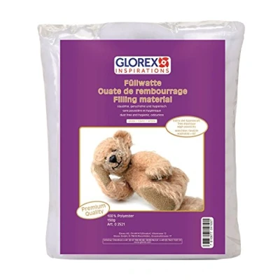 Afbeelding van Glorex 0 2521 Vulwatten, wit, 150 g, vulmateriaal van 100% polyester, met extra veel spankracht, stofvrij, wasbaar, geurvrij en hygiënisch