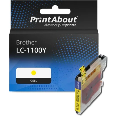 Afbeelding van Huismerk Brother LC 1100Y Inktcartridge Geel