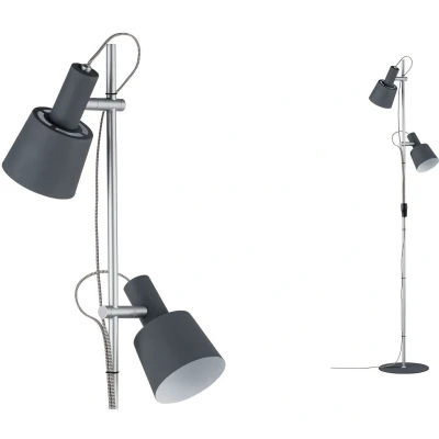 Afbeelding van Paulmann Neordic Staande lamp Haldar2x20W E14 grijs/chroom