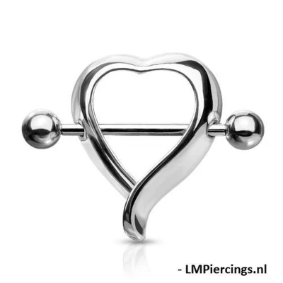 Afbeelding van Tepelpiercing hart shaped