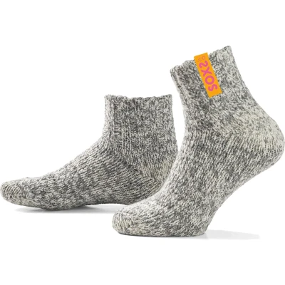 Afbeelding van SOXS® Wollen sokken SOX3605 Grijs Enkelhoogte Maat 37 41 Hot candy label