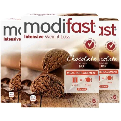 Afbeelding van 3x Modifast Intensive Reep Melk Chocolade 6 x 31 gr