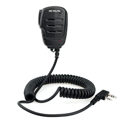 Afbeelding van Retevis RS111 Two Way Radio Speaker Microfoon 2 Pin Luidsprekermicrofoon Compatibel met Walkie Talkie RT24 RT22 RT27 RT7 Kenwood Baofeng UV 5R BF 888S WOUXUN (1 Stuk)