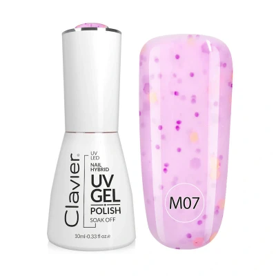 Afbeelding van Clavier UV/LED Hybrid Gellak Luxury 10ml. Multi Flavours Peach &amp; Berry M07