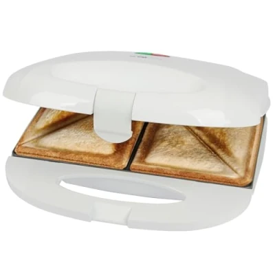 Afbeelding van Clatronic ST 3813 Sandwich toaster Automatische temperatuuraanpassing, Anti aanbaklaag Wit