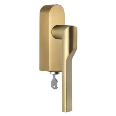 Afbeelding van Formani Rivio by Gensler GL101 DKLOCK O draaikiepgarnituur afsluitbaar linksdraaiend PVD mat goud
