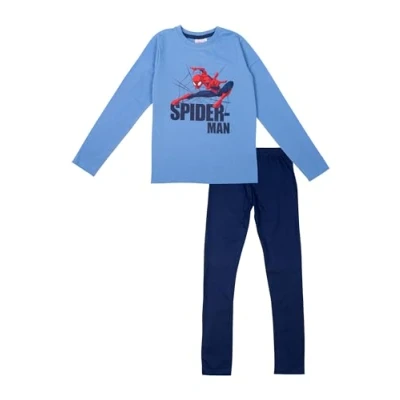 Afbeelding van Marvel Spiderman Pyjama Blauw Katoen Maat 134/140