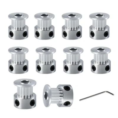 Afbeelding van BZ 3D GT2 Poelie,GT2 Katrol 20 Tanden 6.35mm Boring Breedte 6mm Teeth Bore Pulley Riemschijf voor Tandriem Distributieriemen Printer.(10 stuks)