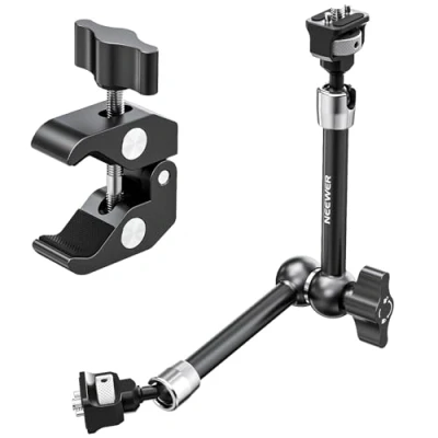 Afbeelding van NEEWER Magische scharnierarm 11 inch met superklem, monitorhouder camera pennen en arri gat 1/4 3/8 voor DSLR Action Cam verlichting compatibel SmallRig Cage, ST16C