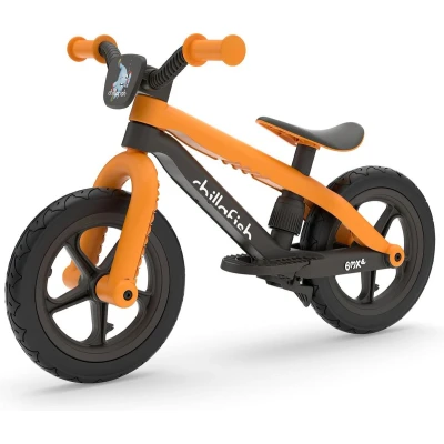 Afbeelding van Chillafish BMXie 2 lichtgewicht funky loopfiets met 12 RubberSkin banden en voetrem, ginger