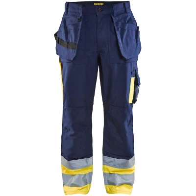 Afbeelding van Blaklader Werkbroek High Vis 1529 1370 Marine/High Geel D84
