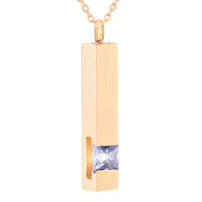 Afbeelding van Luxe Ashanger Met Ketting Assieraad Rosegoudkleurig Licht Paarse Steen As Gedenksieraad Urn Incl. vuller