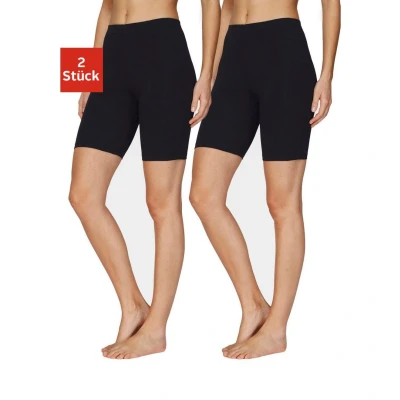 Afbeelding van Lascana 2 PACK Shorts, Dames, Maat: 32/34, schwarz +