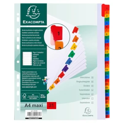 Afbeelding van Exacompta 4131E 10x Intercal.31P A4+ car