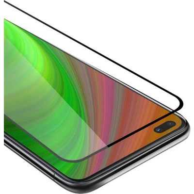 Afbeelding van Cadorabo Screenprotector geschikt voor Oppo A92s Volledig scherm pantserfolie Beschermfolie in TRANSPARANT met ZWART Gehard (Tempered) display beschermglas 9H hardheid 3D Touch
