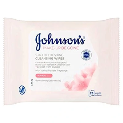 Afbeelding van Johnson &amp; Daily Essentials Gezichtsreinigingsdoekjes, 25 stuks