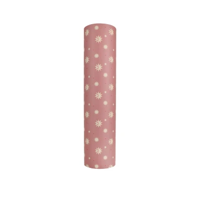 Afbeelding van Kerst Cadeaupapier Kado Design Roze Papier 70 cm x 200 m per rol van meter