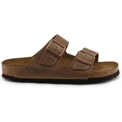 Afbeelding van Birkenstock Pantoletten Arizona Narrow FIT Muiltjes, Dames, Maat: 36, Brown Leer