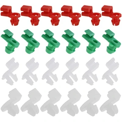 Afbeelding van 24 stks Auto Deurslot Rod Koppelage Retainer Clips Links Rechts Bestuurderszijde Kunststof Vormbevestigingsmiddelen Past 2 3,5 mm Gat 5,5 6,5 Universele