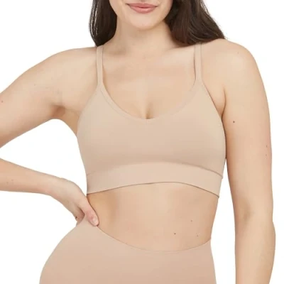 Afbeelding van Spanx Ecocare Everyday Shaping Longline Bustier, Dames, Maat: 54 56, Toasted oatmeal