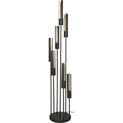 Afbeelding van Giga Meubel Vloerlamp Zwart Metaal 7 Lichts 35x35x186cm