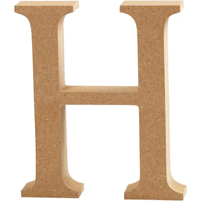 Afbeelding van Creotime houten letter H 8 cm