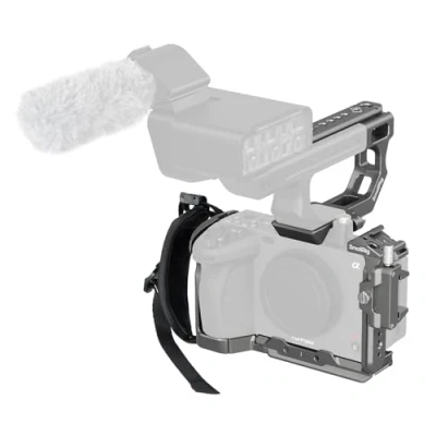 Afbeelding van SMALLRIG HawkLock QR Camera Cage Kit voor Sony FX3 / FX30 met XLR handgreepverlenging, Polsband en Kabelklem HDMI, Koude Schoen, NATO rail/QR plaat Arca, Titaniumgrijs 4771