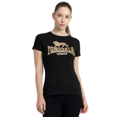 Afbeelding van Lonsdale Bantry Tshirt print, Dames, Maat: Large, Black