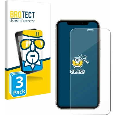 Afbeelding van BROTECT Glas Screenprotector voor Apple iPhone 11 Gehard Beschermglas 9H (3 Stuks)