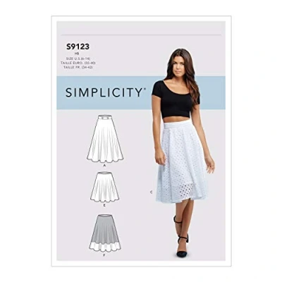 Afbeelding van Simplicity SS9123H5 snijpatroon S9123 damesrok, verschillend, H5 (6 8 10 12 14)