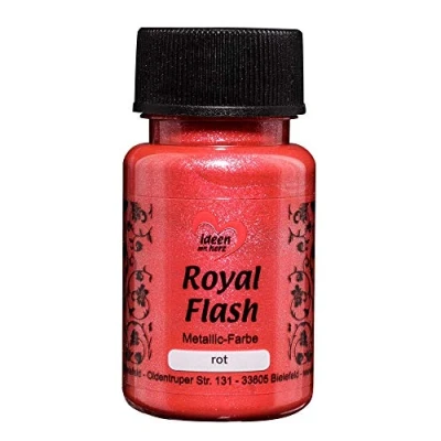 Afbeelding van Royal Flash, acrylverf, metallic, met fijnste glitterdeeltjes, 50 ml (rood)