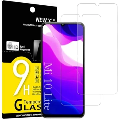 Afbeelding van NEW&#039;C 2 Stuks, Screen Protector voor Xiaomi Mi 10 Lite (Niet 10T Lite), Gehard Glass Schermbeschermer Film 0.33 mm ultra transparant, resistent