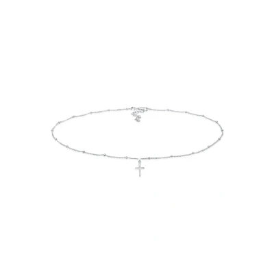 Afbeelding van Elli Cross Basic Ketting silvercoloured, Dames, Maat: 36, Silver coloured