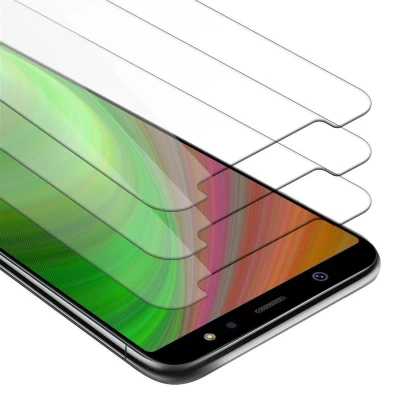 Afbeelding van Cadorabo 3x Screenprotector geschikt voor Samsung Galaxy A6 2018 in KRISTALHELDER Tempered Display Pantser Film