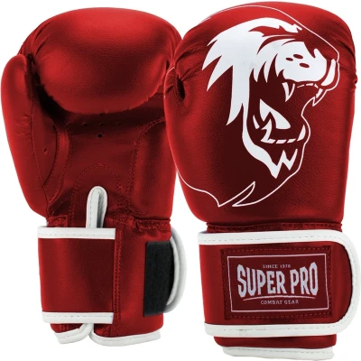 Afbeelding van Super Pro Combat Gear Talent (kick)bokshandschoenen Rood/Wit 4oz
