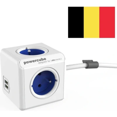 Afbeelding van Allocacoc PowerCube Extended USB Blauw 1,5 Meter (FR)