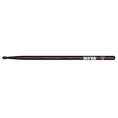 Afbeelding van Nova by Vic Firth N2BB 2B drumstokken met houten tip, zwart