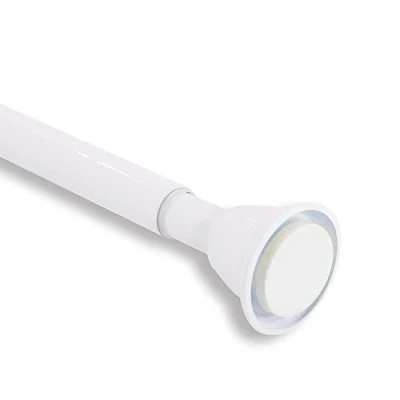 Afbeelding van GCurtain Curtain Rod Spring Tension Adjustable Room Divider Diameter 22 25.4mm White/extendable length 41&quot; 71&quot; (104 180 cm)