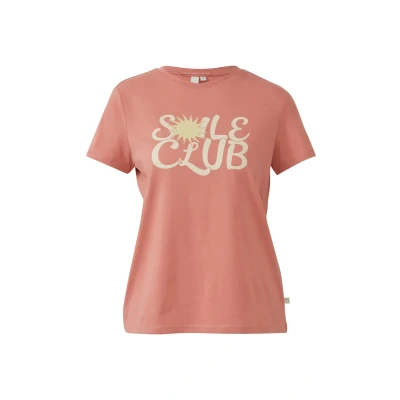 Afbeelding van QS Tshirt print, Dames, Maat: XXL, Papaya