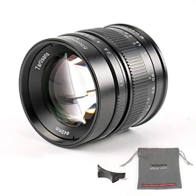 Afbeelding van 7artisans 55mm F1.4 APS C handmatige vaste lens voor Fuji X mount camera&#039;s zoals A1 A10 A2 A3 AT M1 XM2 T1 T10 T2 T20 Pro1 Pro2 E1 E2 E2s (zwart)