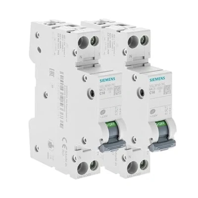 Afbeelding van Siemens stroomonderbreker, fase + neutraal, 10 A, 2 stuks