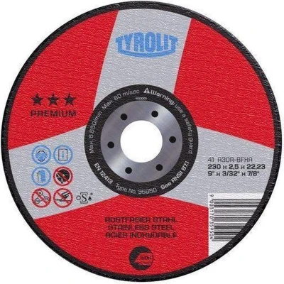 Afbeelding van Tyrolit slijpschijf 230x2.5 vlak RVS (25st.)