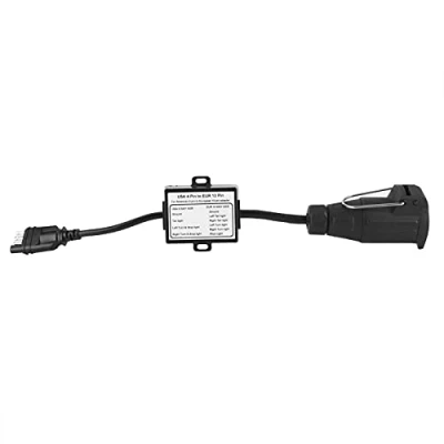 Afbeelding van Aanhangwagenbedradingsadapter, Aanhangerconnector US 4 pins Platte Stekker Naar EU 13 Draagbare Aanhangerlichtcircuitbedradingconverter